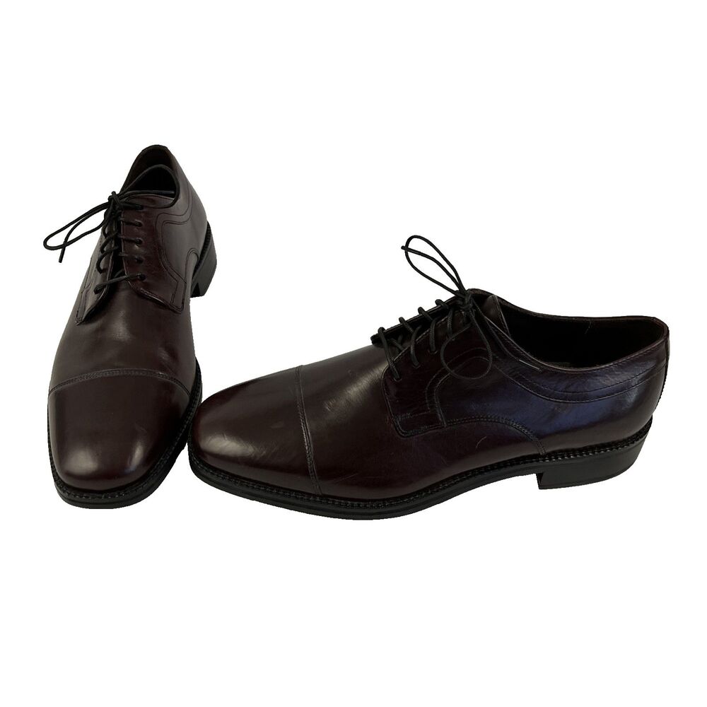 Mens Cole‎ Haan City Cap Toe Oxford Dress Shoes Sz 9.5 M Brown